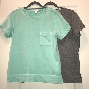 Grey & Mint/Teal short sleeve pocket shirts